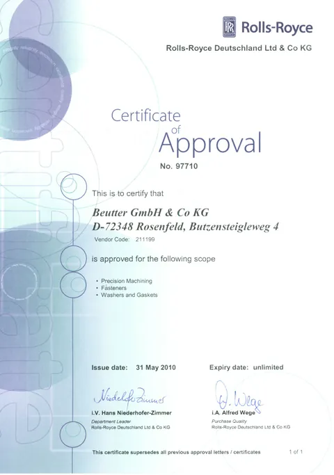 Vorschau Rolls-Royce Approval